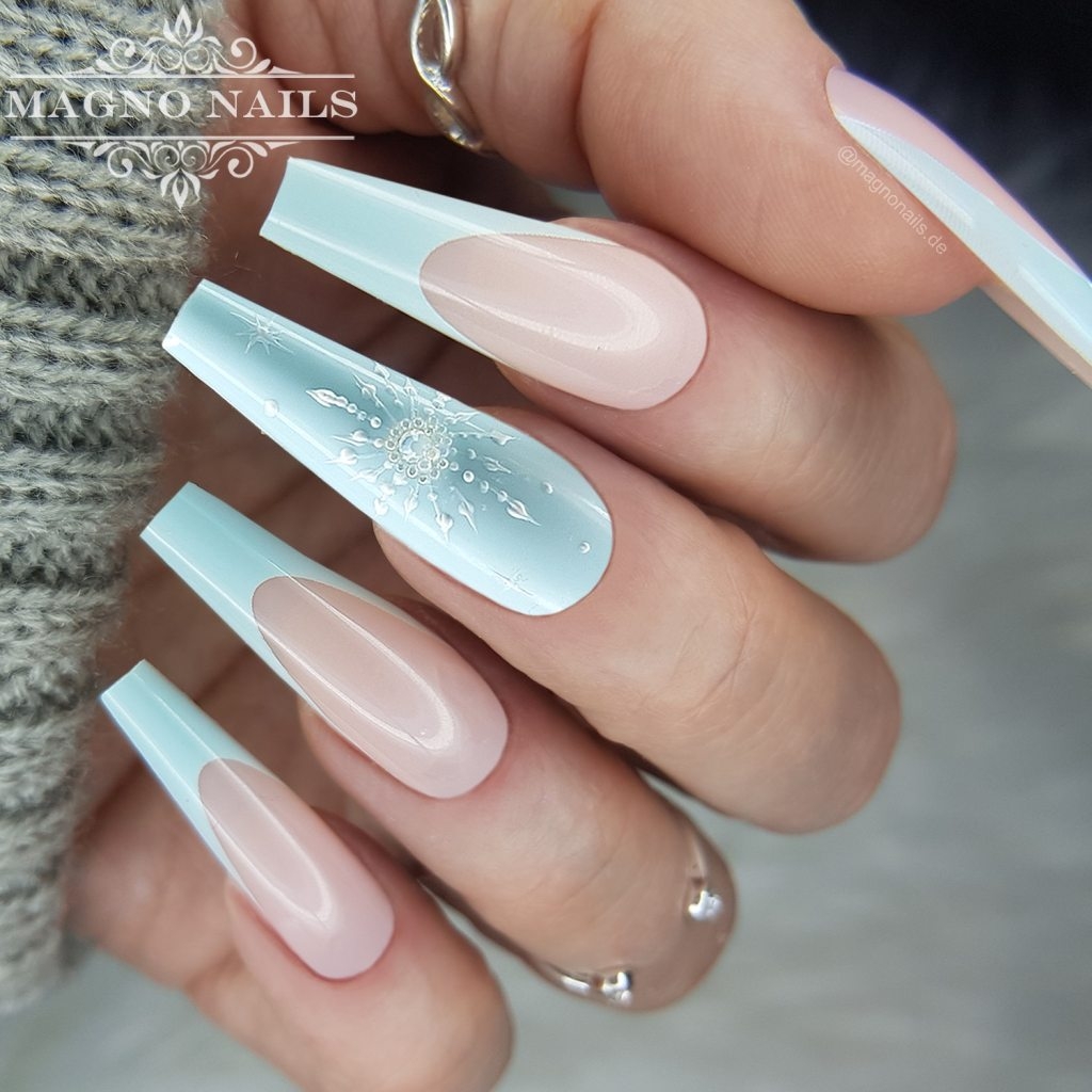 Ice Blau Design mit Schneeflocken